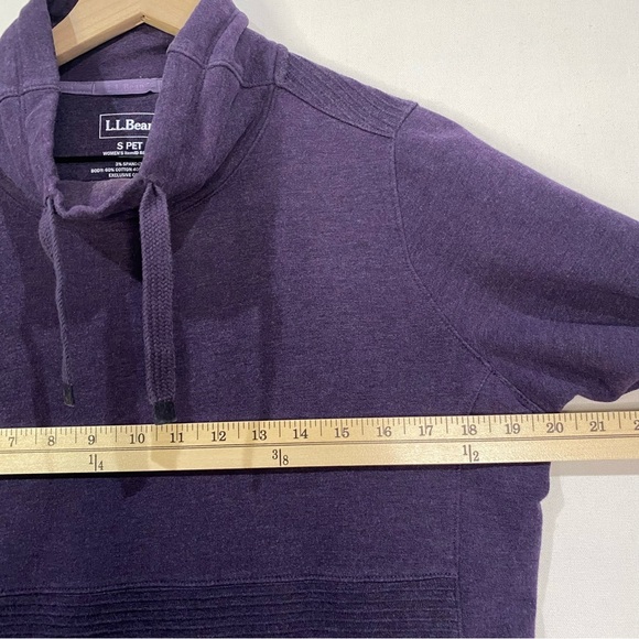 L.L Bean Women dark purple cowl neck pullover size small petite - Picture 4 of 9